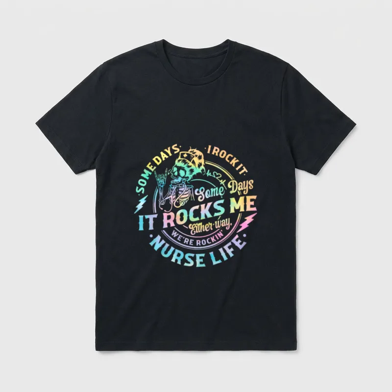 Rock It It Rocks Me Nurse T-Shirt – Classic T-Shirt in Black