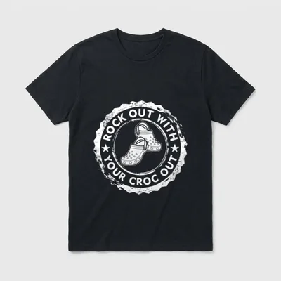 Rock Out with Your Croc Nurse T-Shirt – Classic T-Shirt in Black