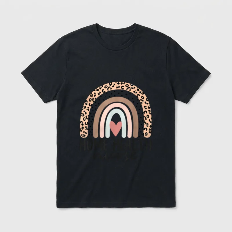 Home Health Nurse Care Nursing Leopard T-Shirt – Classic T-Shirt in Black