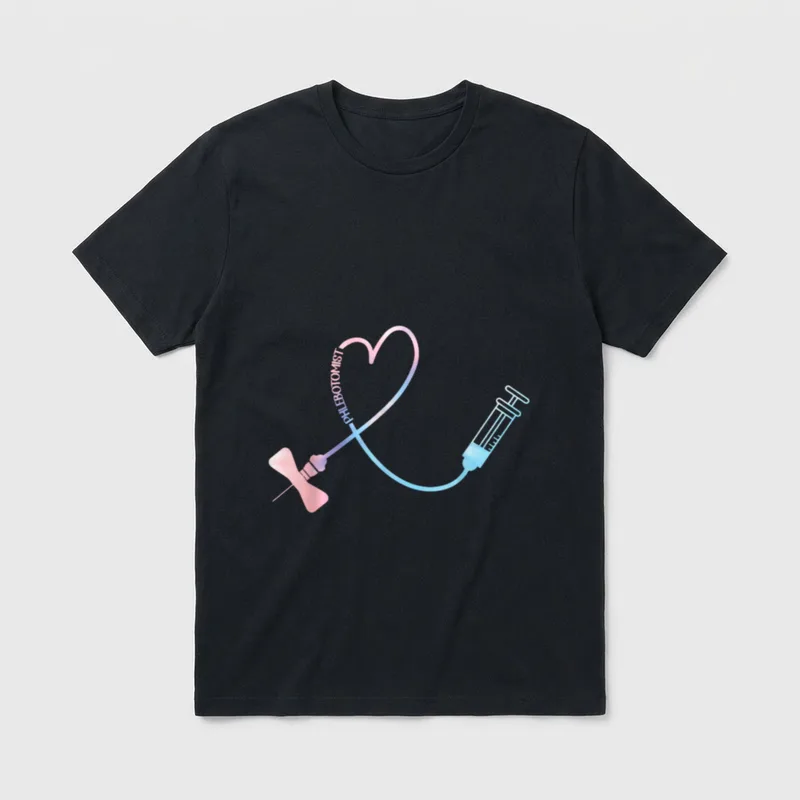 TIE DYE Phlebotomist Phlebotomy Technician Nurse T-Shirt – Classic T-Shirt in Black