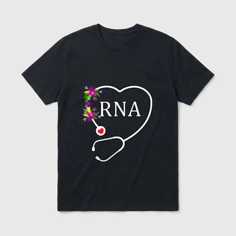 RNA Restorative Nurse Assistant Aide Floral T-Shirt – Classic T-Shirt in Black