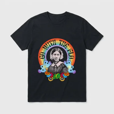 Florence Nightingale Groovy Nurse Go T-Shirt – Classic T-Shirt in Black
