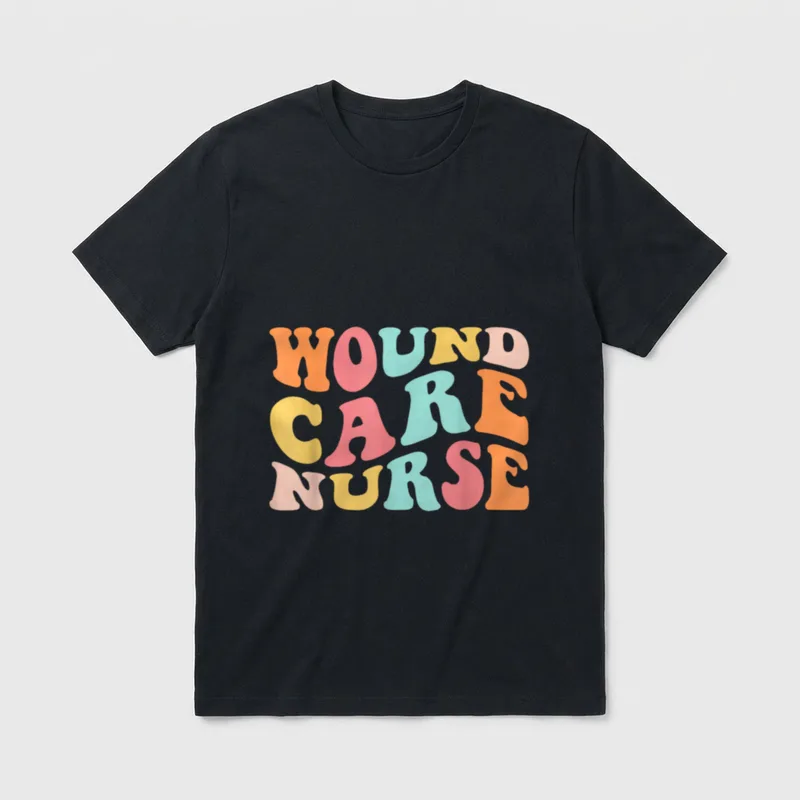 Groovy Wound Care Nurse Nursing Ostomy T-Shirt – Classic T-Shirt in Black