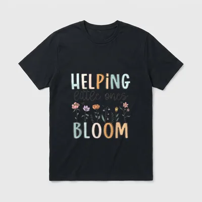 Little Ones Bloom Wildflower NICU Nurse T-Shirt – Classic T-Shirt in Black
