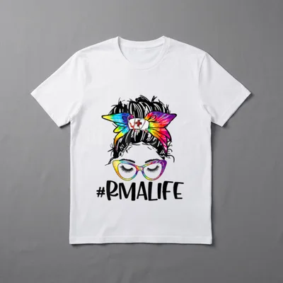 Life Tie Dye Messy Bun RMA T-Shirt – Classic T-Shirt in Black