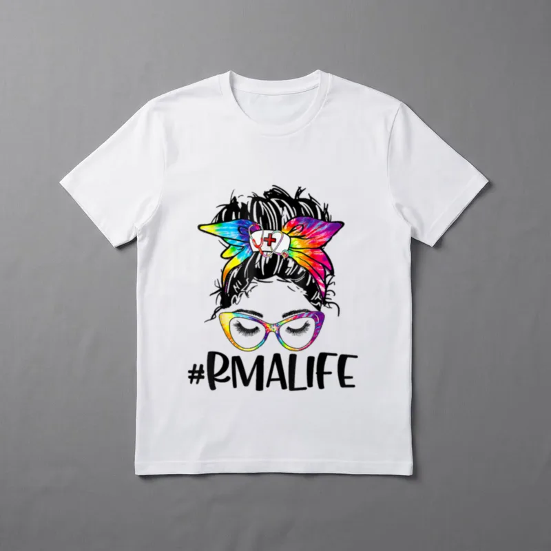 Life Tie Dye Messy Bun RMA T-Shirt – Classic T-Shirt in Black