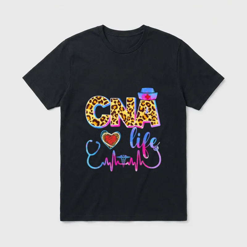 Tie Dye CNA Life Stethoscope Nurse T-Shirt – Classic T-Shirt in Black