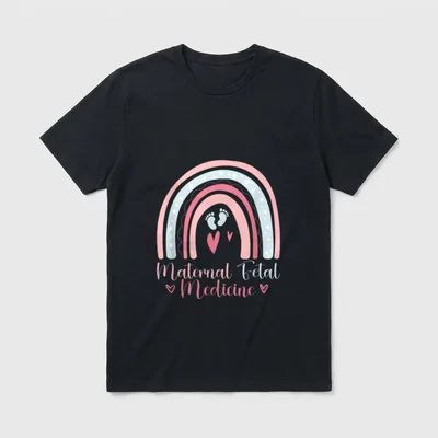 Maternal Fetal Medicine Rainbow MFM Nurse T-Shirt – Classic T-Shirt in Black