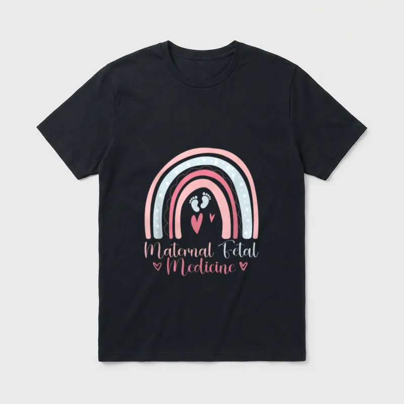 Maternal Fetal Medicine Rainbow MFM Nurse T-Shirt – Classic T-Shirt in Black