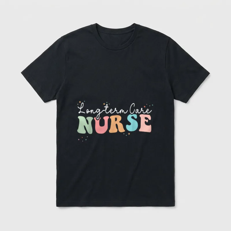 Groovy LTC Nurse Long-Term Care Nurses T-Shirt – Classic T-Shirt in Black