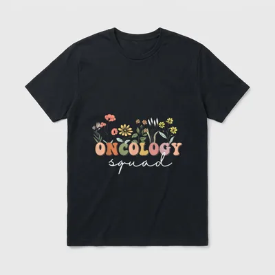 Wildflower Oncology Nurse Squad Retro T-Shirt – Classic T-Shirt in Black