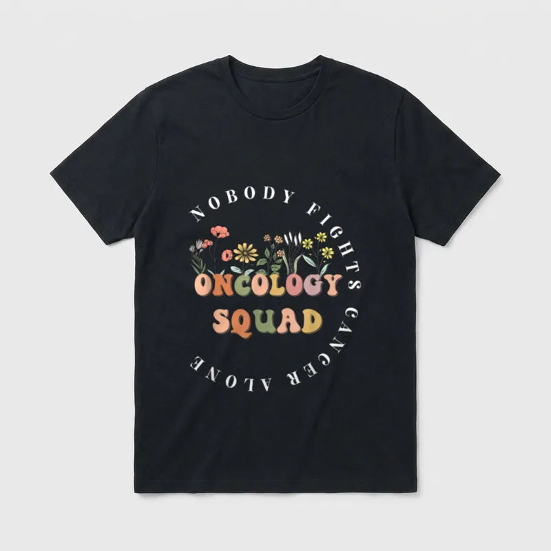 Wildflower Oncology Nurse Squad Retro Pediatric T-Shirt – Classic T-Shirt in Black