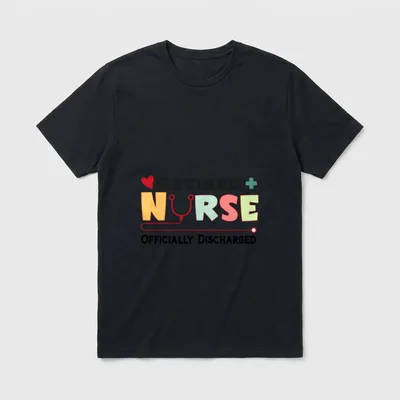 Retired Nurse Retirement Party Flowers T-Shirt – Classic T-Shirt in Black