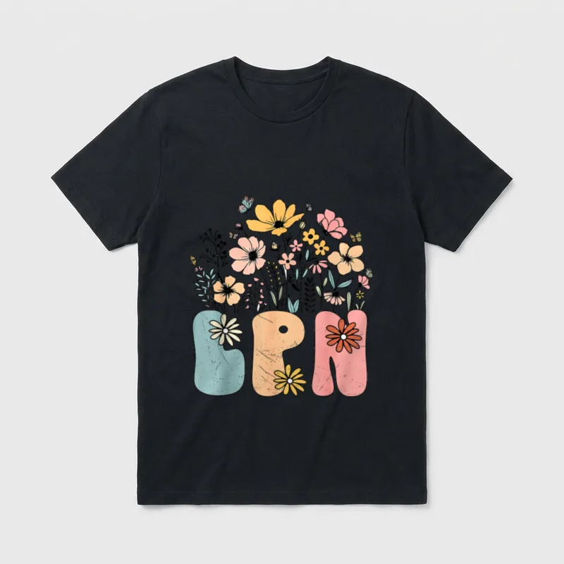LPN Nurse Licensed Practical Nursing Retro T-Shirt – Classic T-Shirt in Black