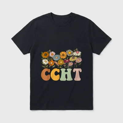 Wildflower CCHT Dialysis Nurse Hemodialysis Tech T-Shirt – Classic T-Shirt in Black