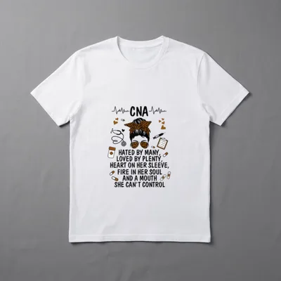 Ph Leopard Messy Bun Nurse CNA T-Shirt – Classic T-Shirt in Black