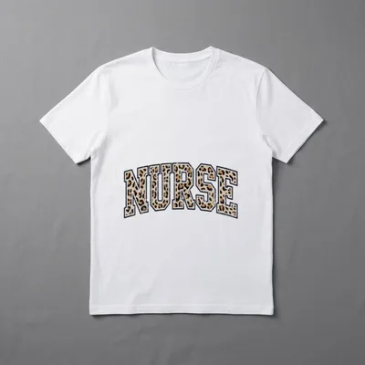 Registered Nurse Retro Leopard Bold T-Shirt – Classic T-Shirt in Black