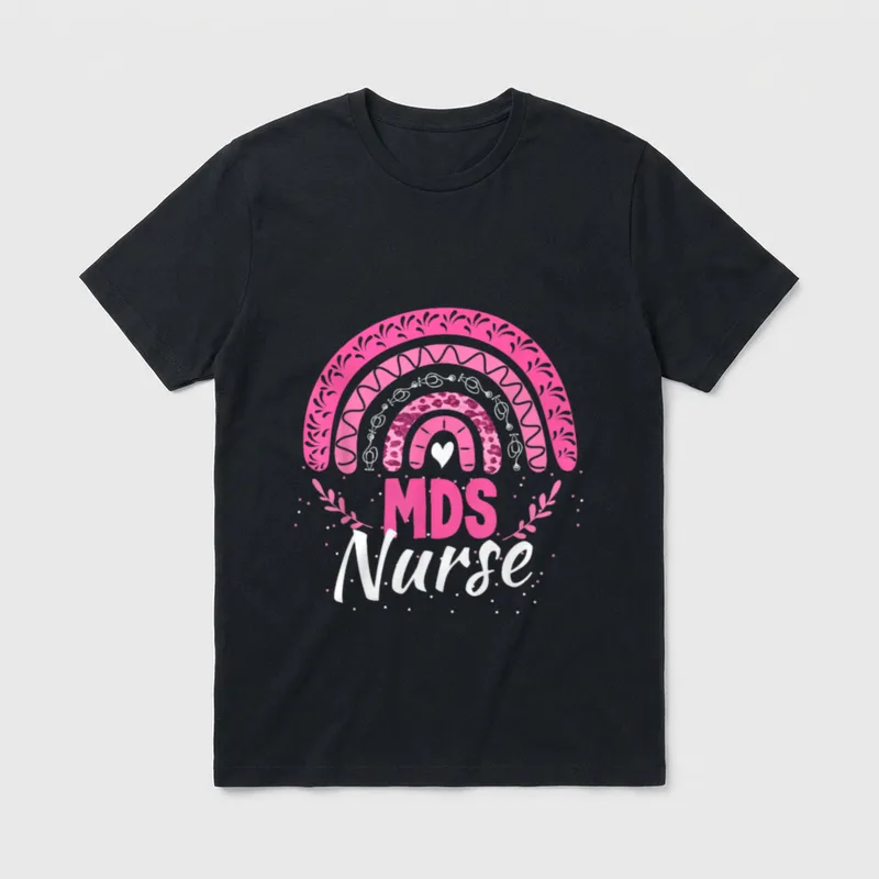 Rainbow Leopard MDS Nurse RN Medical T-Shirt – Classic T-Shirt in Black