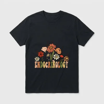Wildflower Endocrinology Nurse Endocrinologist T-Shirt – Classic T-Shirt in Black