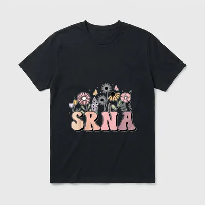Wildflower Student Registered Nurse Anesthetist SRNA T-Shirt – Classic T-Shirt in Black