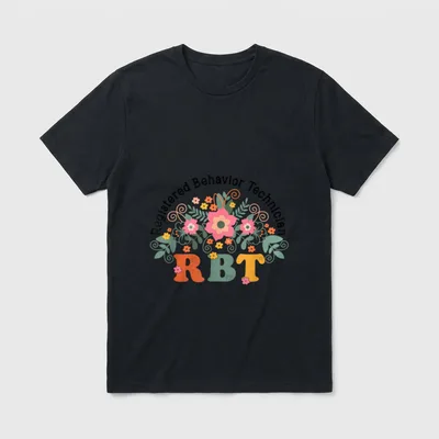 Registered Behavior Technician RBT Nurse Groovy T-Shirt – Classic T-Shirt in Black