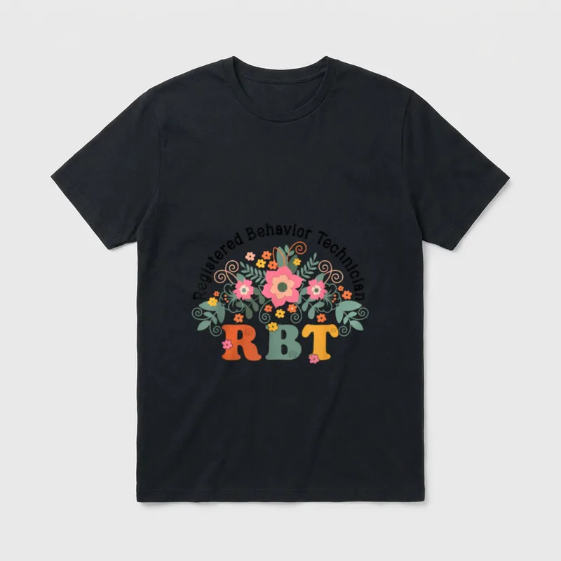 Registered Behavior Technician RBT Nurse Groovy T-Shirt – Classic T-Shirt in Black