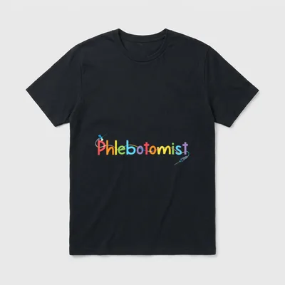 TIE DYE Phlebotomist Phlebotomy Technician Clinical T-Shirt – Classic T-Shirt in Black