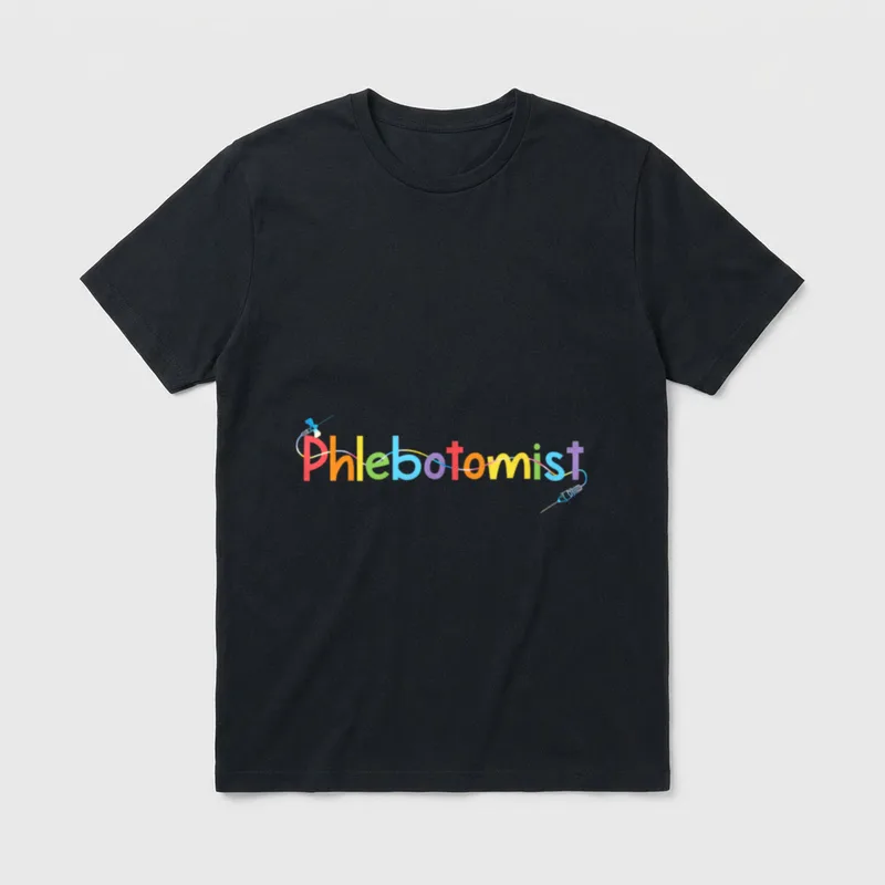 TIE DYE Phlebotomist Phlebotomy Technician Clinical T-Shirt – Classic T-Shirt in Black