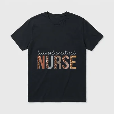Leopard LPN Licensed Practical Nurse Health T-Shirt – Classic T-Shirt in Black