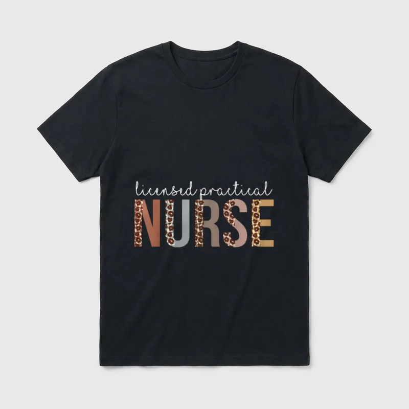 Leopard LPN Licensed Practical Nurse Health T-Shirt – Classic T-Shirt in Black