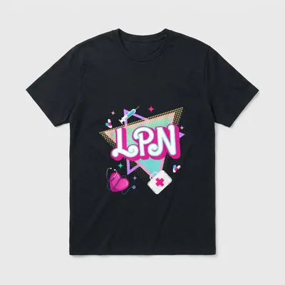 Retro Vintage LPN Licensed Practical Nurse T-Shirt – Classic T-Shirt in Black