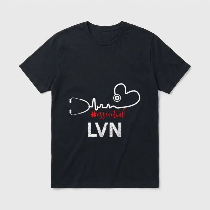 Essential Lvn Heartbeat Valentine's T-Shirt – Classic T-Shirt in Black