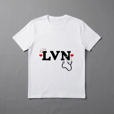 LVN Nurse's Scrub Cap Stethoscope T-Shirt – Classic T-Shirt in Black