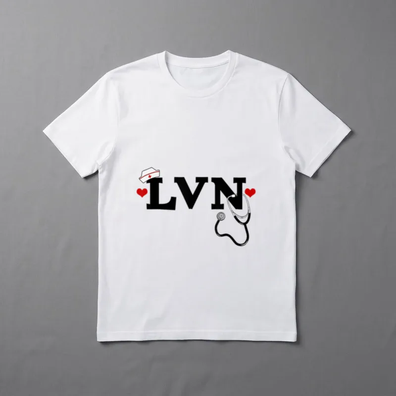 LVN Nurse's Scrub Cap Stethoscope T-Shirt – Classic T-Shirt in Black