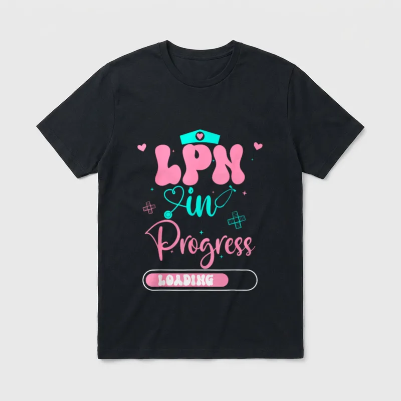 LPN in Progress Loading Future Nurse T-Shirt – Classic T-Shirt in Black
