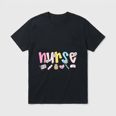 Nurse Retro Nurses RN LPN School T-Shirt – Classic T-Shirt in Black