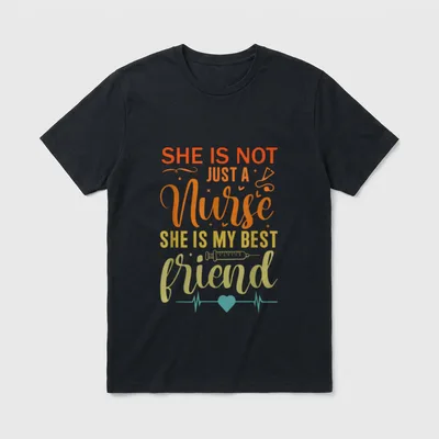 My Best Friend Is a Nurse T-Shirt – Classic T-Shirt in Black