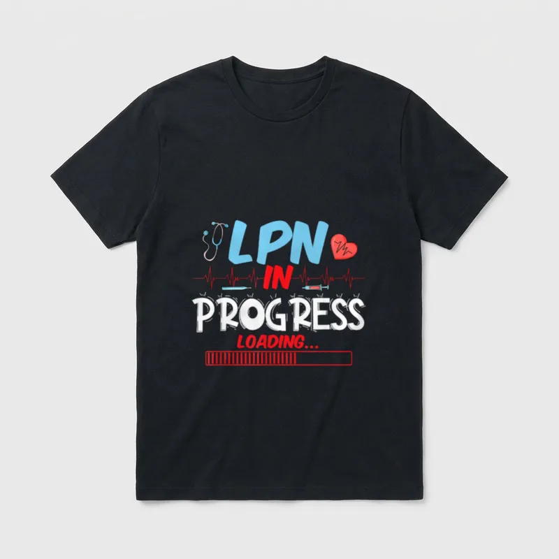 LPN in Progress Loading Future Graduation T-Shirt – Classic T-Shirt in Black