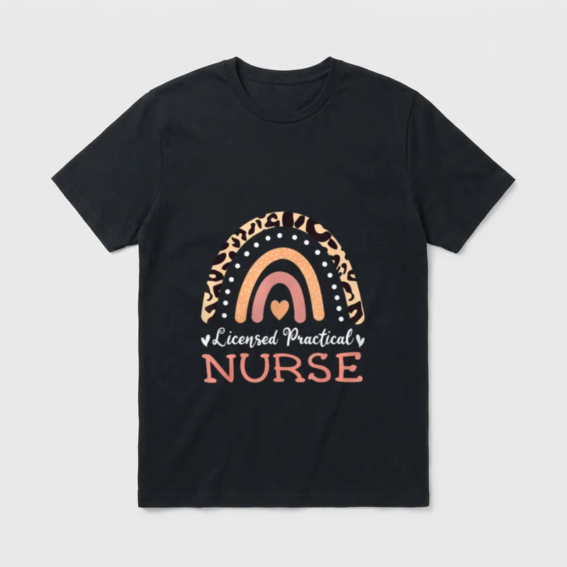 Licensed Practical Nurse Rainbow LPN Nursing T-Shirt – Classic T-Shirt in Black