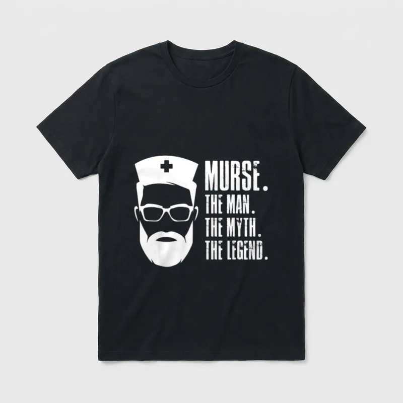 Man Myth Legend Male Nurse T-Shirt – Classic T-Shirt in Black