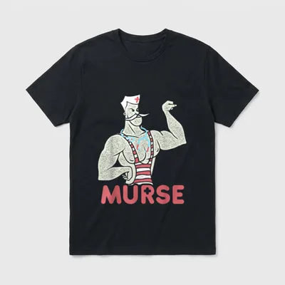 Funny Male Nurse Murse Reads T-Shirt – Classic T-Shirt in Black