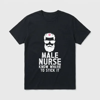 Murse Male Nurse Student Man RN T-Shirt – Classic T-Shirt in Black