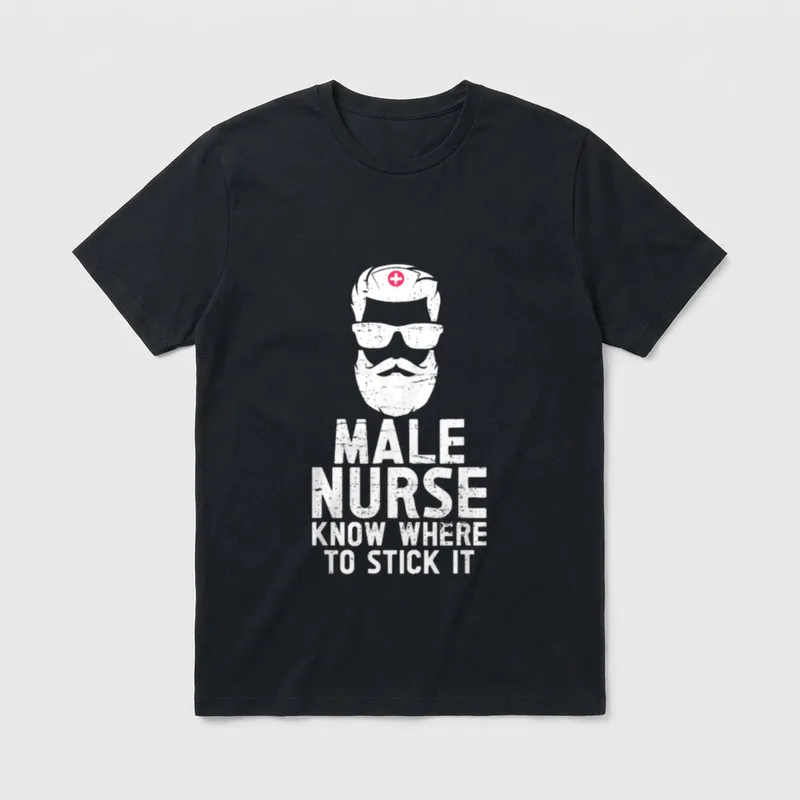Murse Male Nurse Student Man RN T-Shirt – Classic T-Shirt in Black