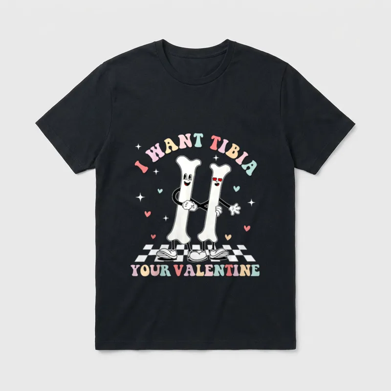 Valentines Day Ortho Nurse Orthopedic T-Shirt – Classic T-Shirt in Black