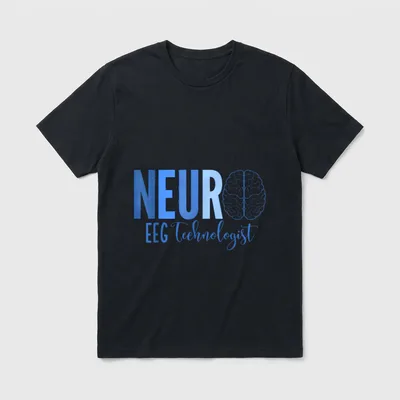 Neuro EEG Technologist Anatomy Brain Neurology T-Shirt – NEURO EEG Technologist with brain graphic – Classic T-Shirt in Black