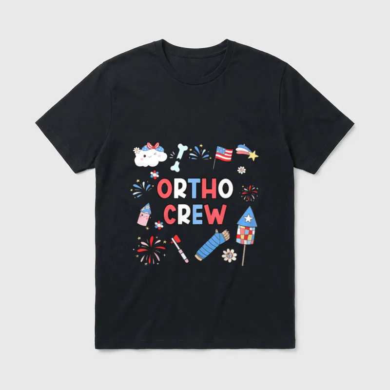 Ortho Crew Surgeon Orthopedic Nurse 4th T-Shirt – Classic T-Shirt in Black