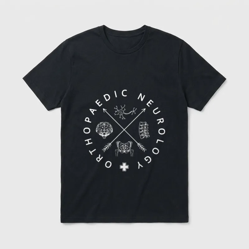 Orthopaedic Neurology Ortho Neuro Nurse Neuroscience T-Shirt – Classic T-Shirt in Black