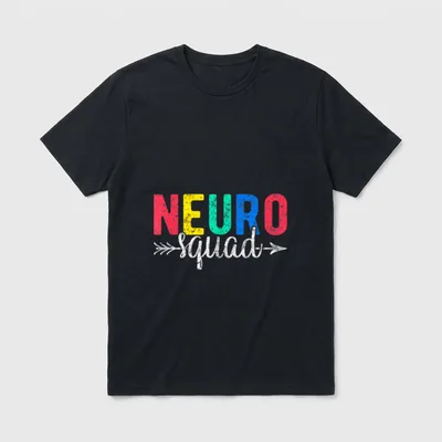 Neuro Squad Neurology Nurse Neuroscience Bottom T-Shirt – Classic T-Shirt in Black