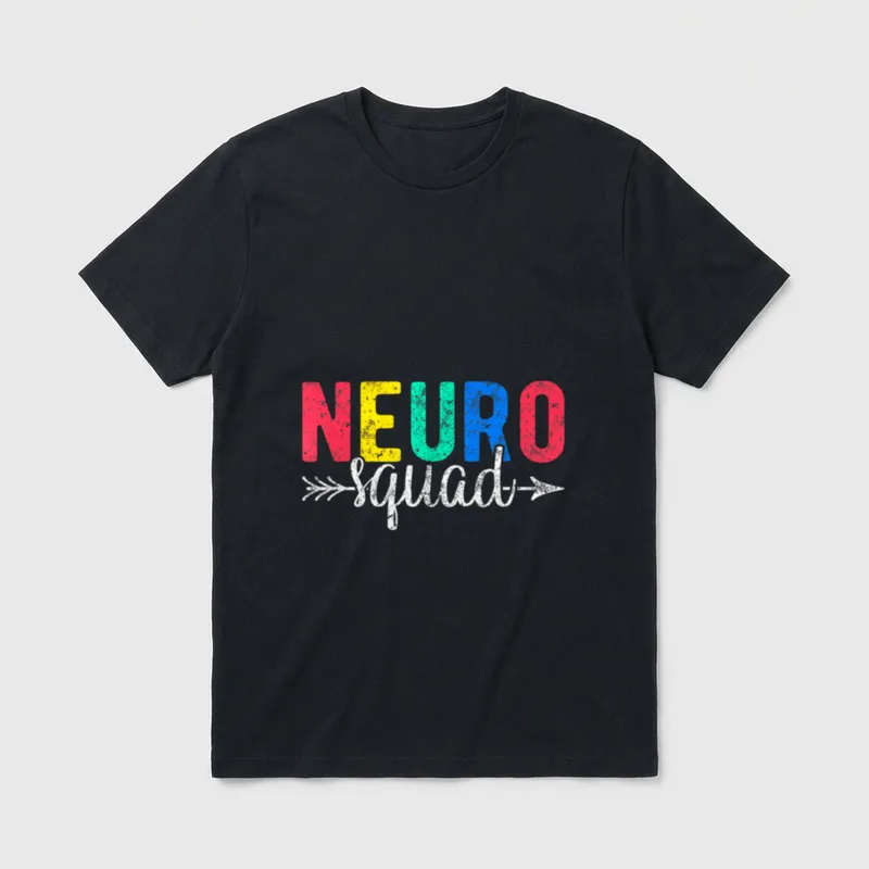 Neuro Squad Neurology Nurse Neuroscience Bottom T-Shirt – Classic T-Shirt in Black