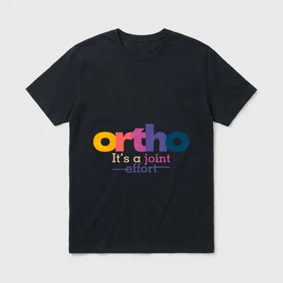 Ortho It's a Joint Effort Bone T-Shirt – Printed typography reading ortho It’s a joint effort – Classic T-Shirt in Black
